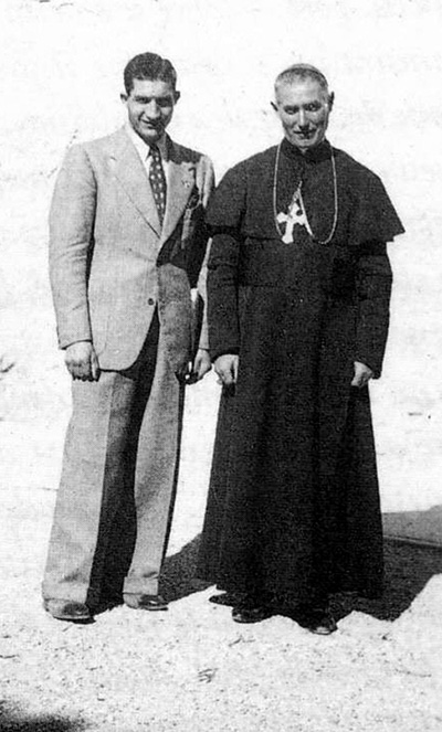 Gino Bartali and the Bishop of Assisi, Placido Nicolini